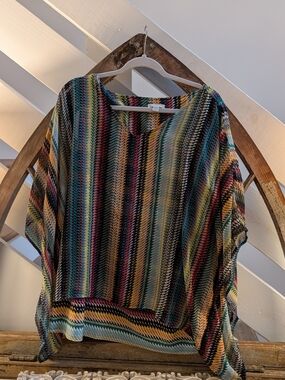 Multicolor Striped Women’s Blouse - Lightweight Casual Top